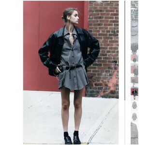 NWT ZARA BELTED JUMPSUIT DRESS GRAY